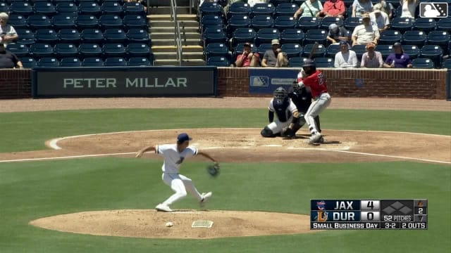 Rece Hinds strikes out swinging.