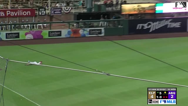 Sterlin Thompson makes a diving catch