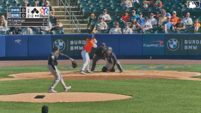 Ryan Clifford strikes out swinging.