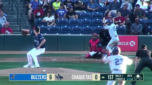 Kellon Lindsey triples (4) on a fly ball to right fielder Lucas Ramirez. Eduardo Rojas scores.