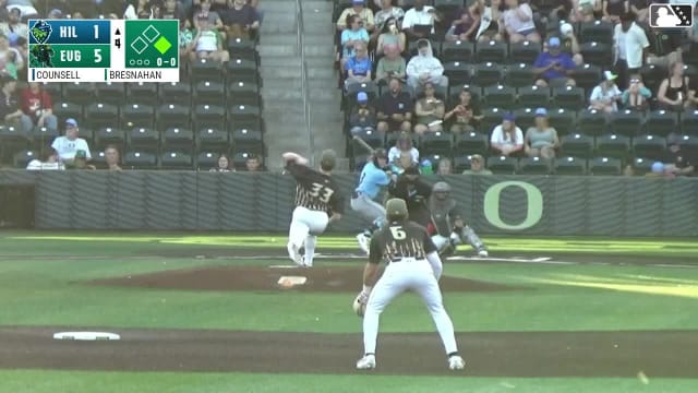 Slade Caldwell homers (1) on a fly ball to center field. Brady Counsell scores.