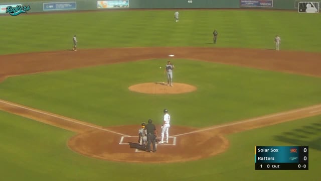 Dax Kilby homers (1) on a fly ball to right field.