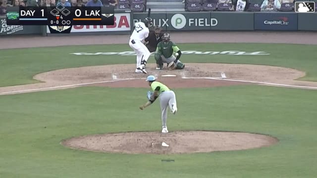 Bryce Rainer homers (1) on a fly ball to center field.