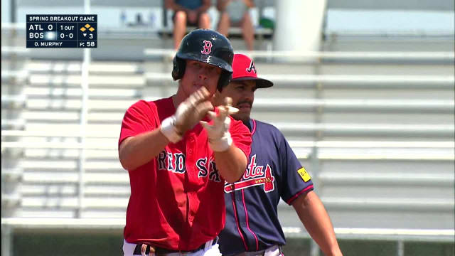 Red Sox No. 3 prospect Kyle Teel's RBI double