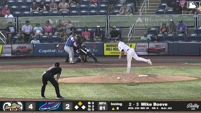 Mike Boeve triples to right-center