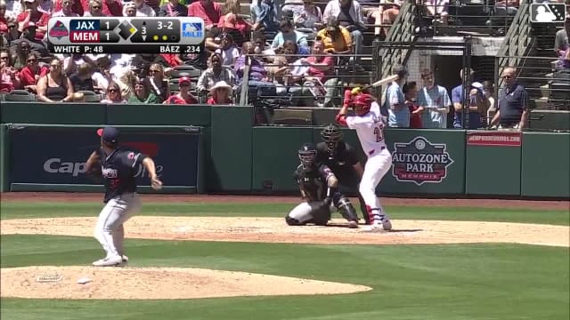 Joshua Báez homers (9) on a fly ball to left center field. Bryan Torres scores.