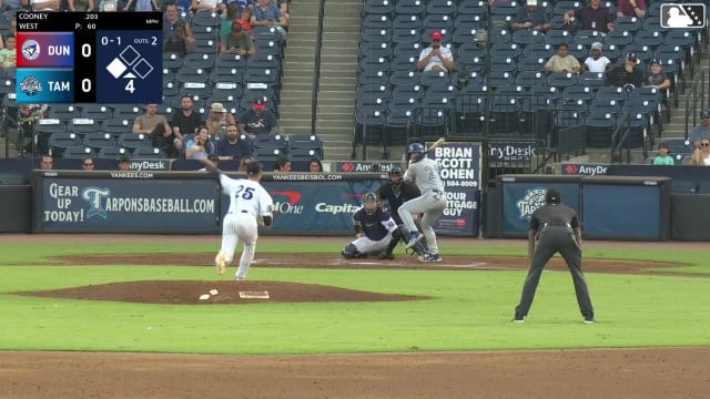 Ryan Cooney singles on a line drive to right fielder Diego Castellanos. Aldo Gaxiola scores.