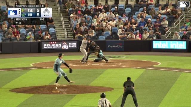 Luke Stevenson homers (14) on a fly ball to right center field. Ricardo Cova scores.