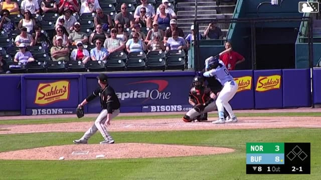 Charles McAdoo homers (16) on a fly ball to left field.