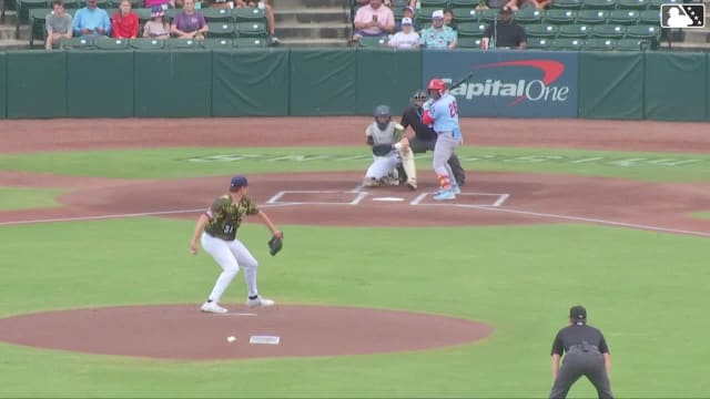 Jesús Báez singles on a line drive to center fielder Kai Roberts. Tai Peete scores. Rainiel Rodriguez to 2nd.