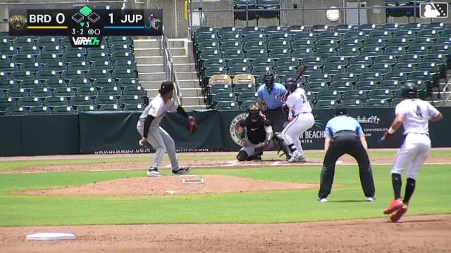 Luis Arana singles on a line drive to left fielder Cristian Jauregui. Carter Johnson scores. Luis Arana to 2nd.