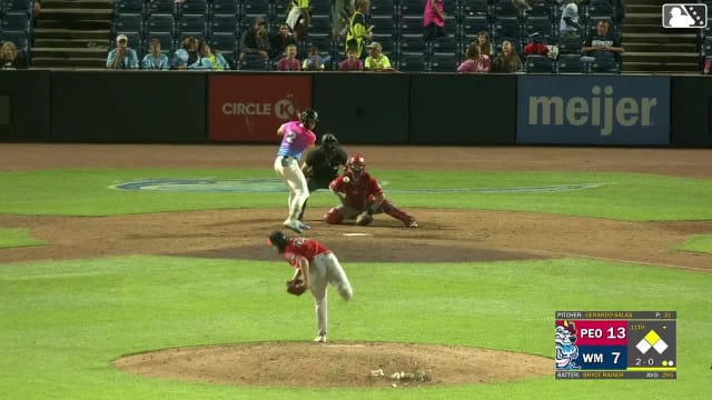 Bryce Rainer homers (17) on a fly ball to right field. Juan Hernandez scores.
