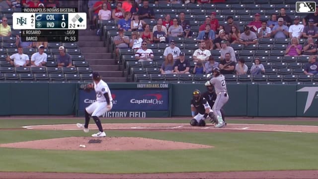 Alfonsin Rosario singles on a line drive to left fielder Ronny Simon. Milan Tolentino scores. Alfonsin Rosario to 2nd. Throwing error by left fielder Ronny Simon.