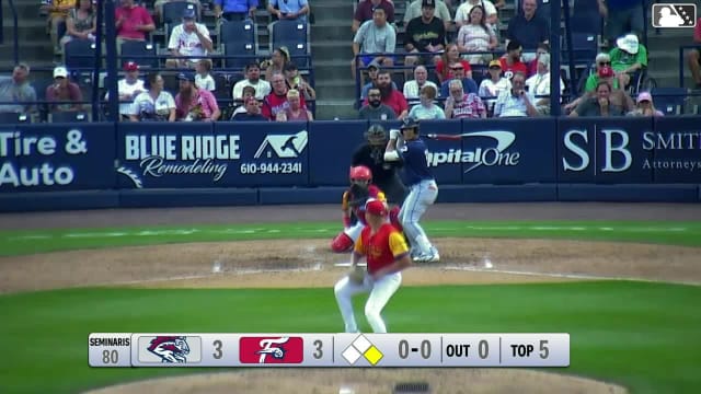 Mitch Voit homers (2) on a fly ball to right center field. Jamari Baylor scores.