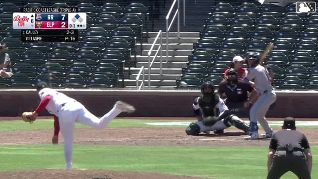 Cam Cauley homers (10) on a fly ball to center field. Orlando Martinez scores.
