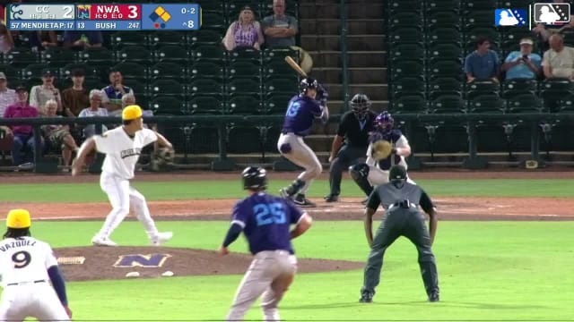 Will Bush doubles (4) on a line drive to center fielder Carson Roccaforte. Drew Brutcher scores. Joseph Sullivan to 3rd.