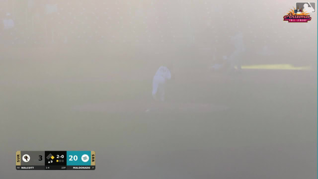Sebastian Walcott doubles (3) on a sharp line drive to left fielder Teo Banks. Welbyn Francisca scores.