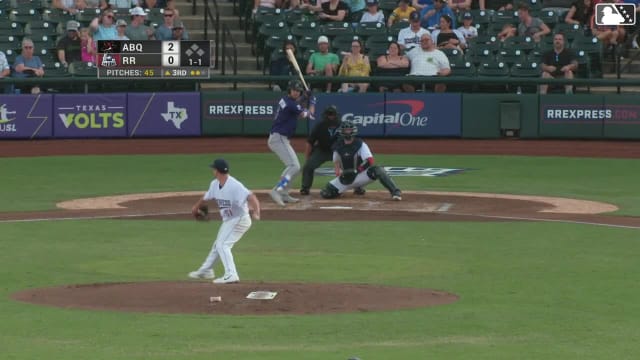 Sterlin Thompson homers (6) on a fly ball to left center field.