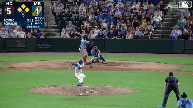Gabriel Rodriguez singles on a sharp ground ball to center fielder Caden Sorrell. Deiten Lachance scores. Reiner Herrera to 3rd. Gabriel Rodriguez to 2nd.