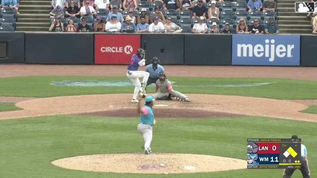 Bryce Rainer singles on a ground ball to center fielder Pedro Pineda. Nolan McCarthy scores. Jackson Strong to 3rd.