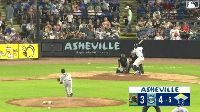 Caden Powell homers (18) on a fly ball to center field. Xavier Neyens scores.