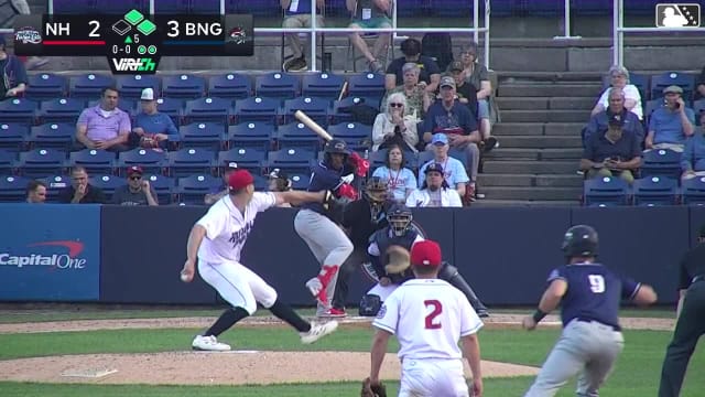 Victor Arias singles on a line drive to right fielder Matt Rudick. Nick Goodwin scores. Carter Cunningham to 2nd.