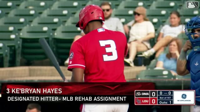 Ke'Bryan Hayes collects a pair of doubles
