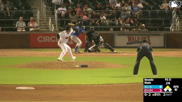 Jesús Made singles on a line drive to right fielder Dylan Campbell. Matthew Wood scores. Jesús Made to 2nd.