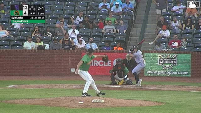 Kyle Lodise homers (4) on a fly ball to left field.