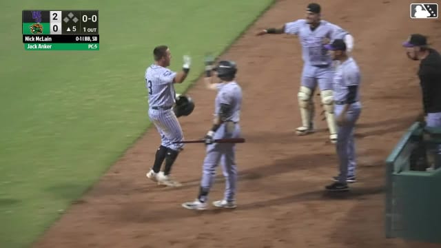 Nick McLain's solo home run