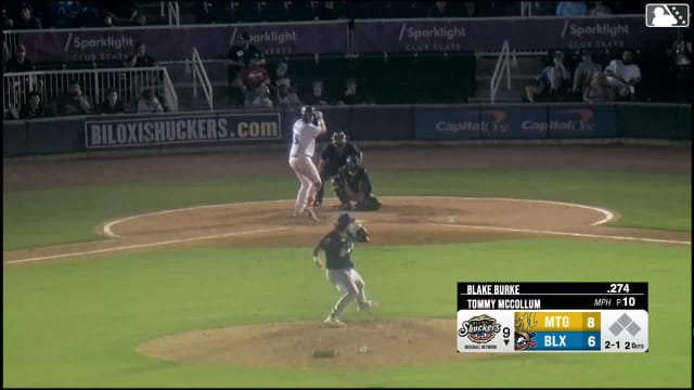 Blake Burke homers (27) on a line drive to right center field.