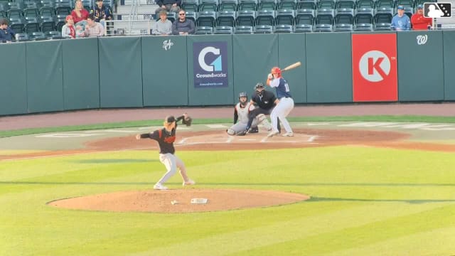 Sam Petersen homers (5) on a fly ball to left field.