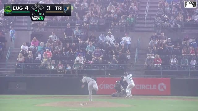 Juan Flores homers (10) on a fly ball to center field.