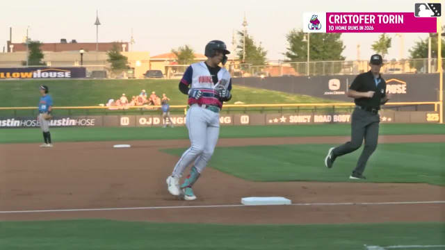 Cristofer Torin homers (11) on a fly ball to left center field.