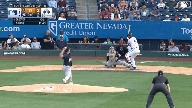 LuJames Groover triples (1) on a line drive to right fielder Jared Dickey. Kristian Robinson scores. Tommy Troy scores.