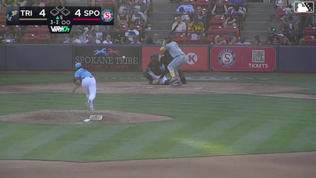 Randy De Jesus homers (14) on a fly ball to left center field.