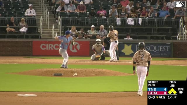 Jeral Perez doubles (10) on a sharp line drive to left fielder Andy Garriola. Anthony DePino scores. Samuel Zavala scores. Colby Shelton to 3rd.