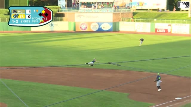 Casey Cook's diving grab