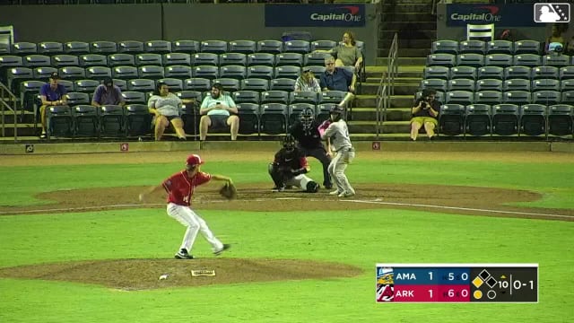 Alberto Barriga doubles (7) on a line drive to left fielder Jared Sundstrom. Druw Jones scores.