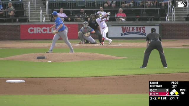 Ryan Burrowes homers (2) on a fly ball to right center field. Colby Shelton scores.