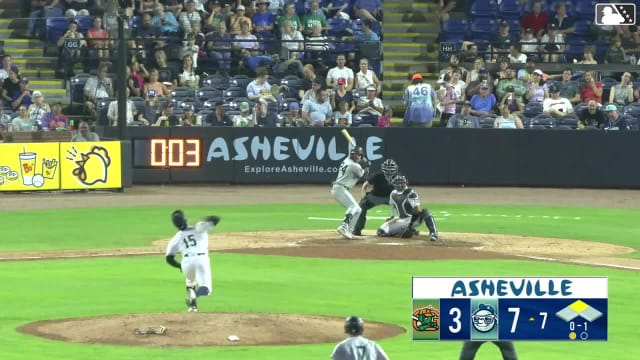 Wyatt Sanford singles on a ground ball to right fielder DJ Newman. Josh Tate scores.