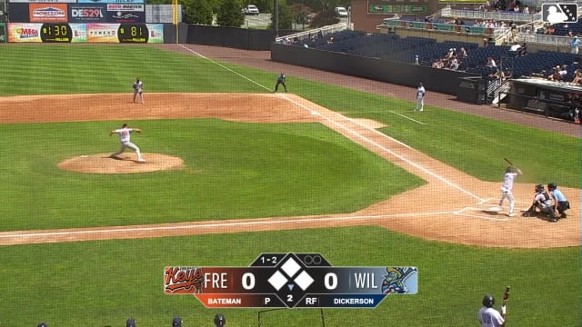 Luke Dickerson strikes out on a foul tip.