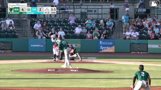 Taitn Gray homers (8) on a fly ball to right center field.