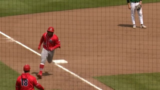 Rainiel Rodriguez hits his third home run of the year