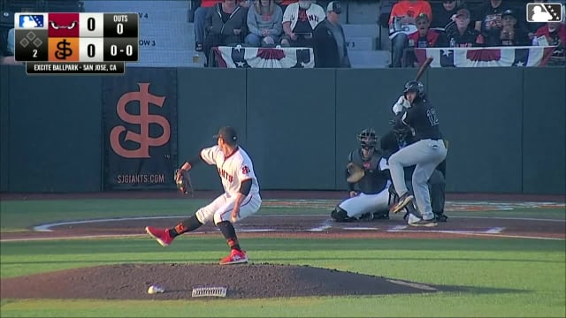 Nu'u Contrades homers (1) on a fly ball to left field.