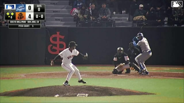 Emil Morales out on a sacrifice fly to center fielder Cam Maldonado. Jose D. Hernandez scores.