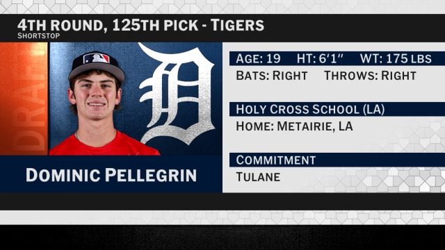 Draft 2026: Tigers pick SS Dominic Pellegrin No. 125