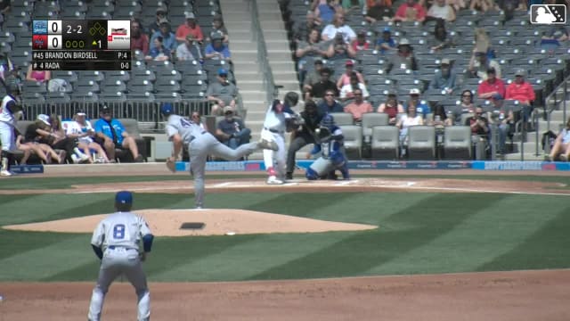 Brandon Birdsell collects his first of seven K's