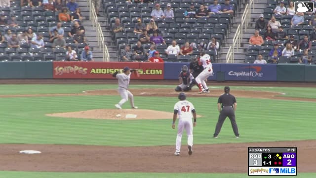 Winston Santos In play, run(s) to Charlie Condon