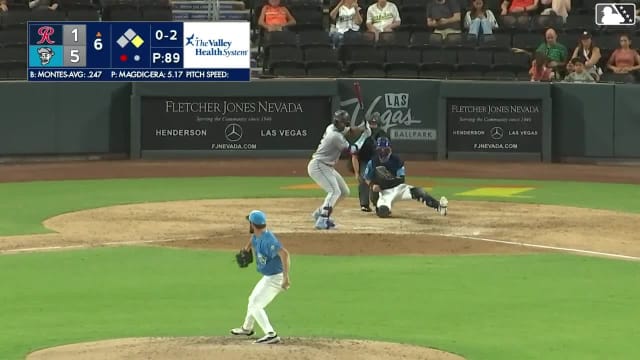 Lazaro Montes homers (4) on a fly ball to center field. Michael Arroyo scores.